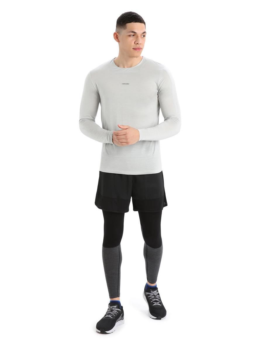 Long Sleeve Icebreaker ZoneKnit™ Merino T-Shirt Homme Beige | FR 1233TCEV